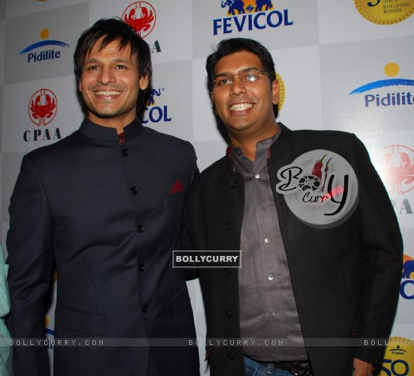 Vivek Oberoi and Deve Jolly at CPAA Shaina NC show presented by Pidilite at Lalit Hotel