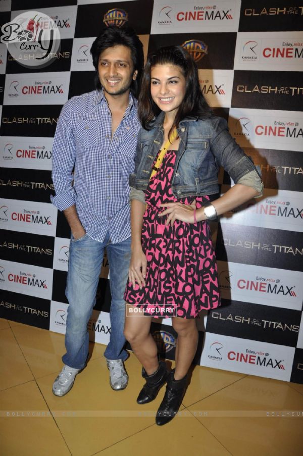 Reitesh and Jacquiline at Clash of the Titans premiere at Cinemax