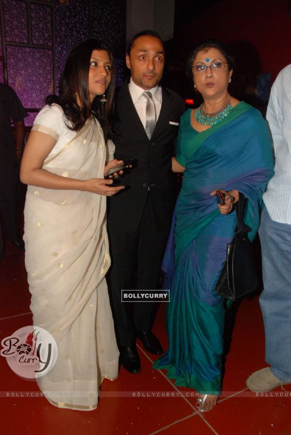 Bollywood actors Konkona Sen, Rahul Bose and Aparna Sen at the premiere of "The Japanese Wife"
