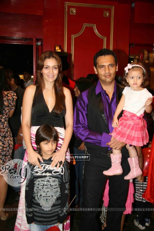 Choreographer Marc Robinson along with wife and kids at Hamleys toy store launch at Phoenix Mall