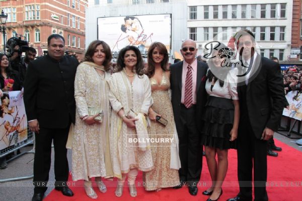 Suzanne Roshan, Rakesh Roshan and Hrithik Roshan attends the European premiere of ''Kites'' at Odeon West End in London (87753)