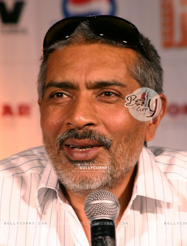 Bollywood director Prakash Jha at a press conference for his film "RAJNEETI",in New Delhi on Thursday