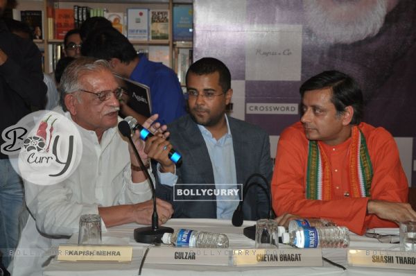 Chetan Bhagat and kapish Mehra at unveils Pritish Nandy''''s Book Again at Crossword, Mumbai