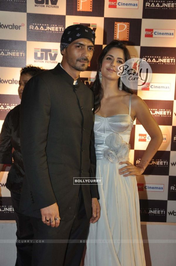 Arjun Rampal and Katrina Kaif at ''Raajneeti'' premiere at IMAX