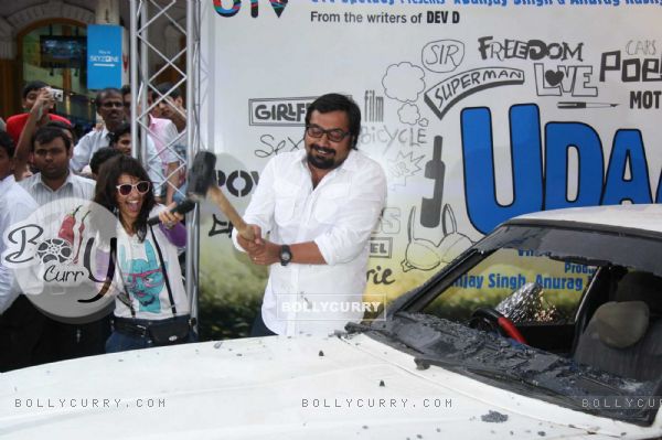 Udaan cast breaks a car to promote movie at Pheonix on Mumbai (90170)