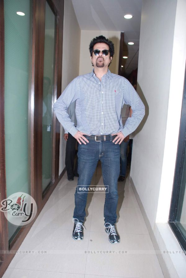 Bollywood Actor Anil Kapoor addresses media during his visit at 927 Big FM for promotion of the upcoming film (90431)