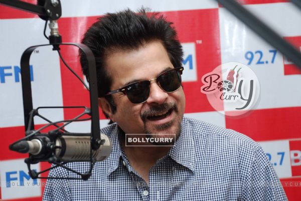 Bollywood Actor Anil Kapoor addresses media during his visit at 927 Big FM for promotion of the upcoming film