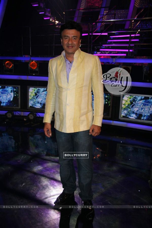 Anu Malik on the sets of Indian Idol at Film City