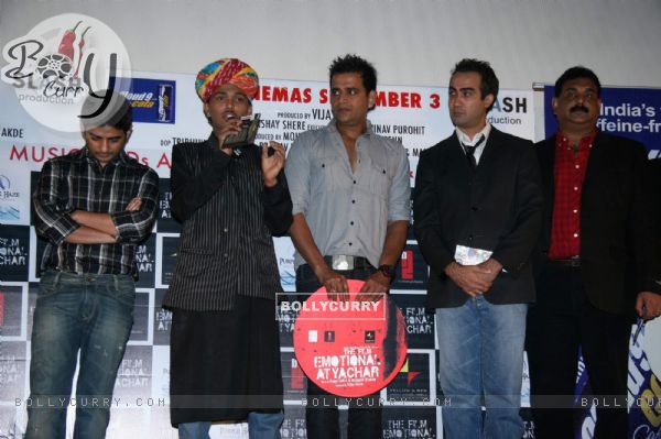 Ranvir Shorey and Ravi Kissen at music launch of The Film Emotional Atyachar at Fun