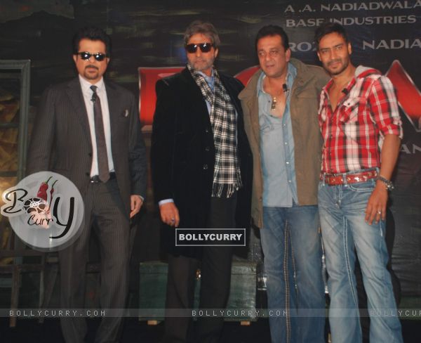 Amitabh Bachchan, Sanjay Dutt, Anil Kapoor and Ajay Devgn  at the mahurat of film Power at JW Marriott (98973)