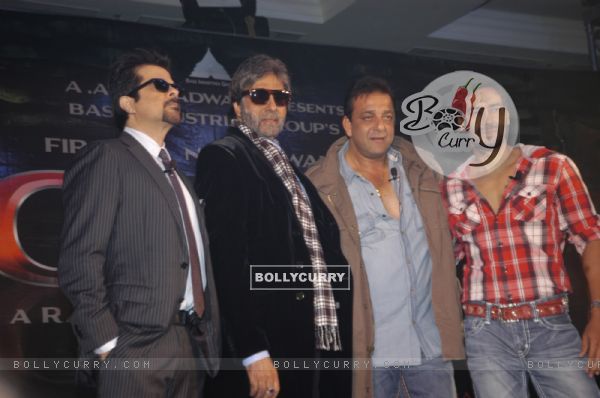 Amitabh Bachchan, Sanjay Dutt, Anil Kapoor and Ajay Devgn  at the mahurat of film Power at JW Marriott (98975)