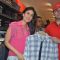 Brand Ambassador Kareena Kapoor at Shopper Stop with Sony Ericsson contest winner