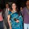Hema Malini arrives to attend a press conference for complition of 50 years Lions Club of Howrah at a city hotel in Kolkata on Sunday. .