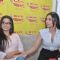 Vidya Balan and Rani Mukherjee arrive to promote the Hindi film  No One Killed Jessica at a 98.3 FM Radio station