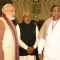 Home Minister P. Chidambaram with the Gujarat CM Narendra Modi and Bihar CM Nitish Kumar at the Chief Ministers  Conference, in New Delhi on Tuesday 1 Feb 2011. .