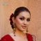 Hansika Motwani looking gorgeous in red sari