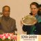 Sonia Gandhi and Pranab at the launch of "Swabhiman", the Financial Inclusion Campaign in New Delhi