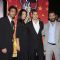 Arjun Rampal with wife Mehr Jesia and Dino Morea at Global Indian film and Television awards at Yash Raj studios in Mumbai.  .