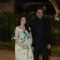 Bhagyashree with her husband at Videocons Venuegopal Dhoots Daughter Marriage