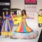 A model displays designer Sabashe by Sabah Khan's creations during the Lakme Fashion Week day 4 in Mumbai. .