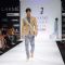A model displays designer Sanjay Hingu's creations during the Lakme Fashion Week day 4 in Mumbai. .