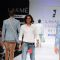 A model displays designer Sanjay Hingu's creations during the Lakme Fashion Week day 4 in Mumbai. .