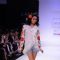 A model displays designer Purvi Doshi's creations during the Lakme Fashion Week day 4 in Mumbai. .