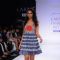 A model displays designer Purvi Doshi's creations during the Lakme Fashion Week day 4 in Mumbai. .