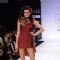 A model displays designer Purvi Doshi's creations during the Lakme Fashion Week day 4 in Mumbai. .