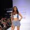 A model displays designer Purvi Doshi's creations during the Lakme Fashion Week day 4 in Mumbai. .