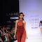 A model displays designer Purvi Doshi's creations during the Lakme Fashion Week day 4 in Mumbai. .