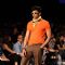 A model displays designer Rocky S's creations during the Lakme Fashion Week day 4 in Mumbai. .