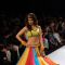 A model displays designer Sabashe by Sabah Khan's creations during the Lakme Fashion Week day 4 in Mumbai. .