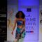 A model displays designer Anupama Daya's creations during the Lakme Fashion Week day 4 in Mumbai. .