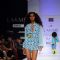 A model displays designer Anupama Daya's creations during the Lakme Fashion Week day 4 in Mumbai. .