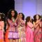 Models displays designer Anupama Daya's creations during the Lakme Fashion Week day 4 in Mumbai. .