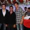 Akshay and Bobby with Anees Bazmee at Premiere of Thank You movie at Chandan, Juhu, Mumbai