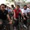 Imran Khan, Priya Dutt and Nicole at BSA Hercules India Cyclothon, Bandra