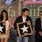 Priyanka Chopra, Dharmendra and Bobby Deol at IIFA press meet at Grand Hyatt