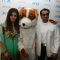 Raveena Tandon and Gulshan Grover unveil homeless dog adoption campaign ad of PETA at Zenzi Resto-Bar in Bandra, Mumbai