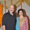 Rakesh Roshan with wife at wedding reception party of Dr.Abhishek and Dr.Shefali Khar