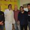 Big B with Aarakshan team at Radio Mirchi at Lower Parel