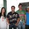 Salman Khan, Aditya Pancholi and Kareena Kapoor at the first look of movie Bodyguard