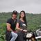 Katrina and Hrithik in bike as pillion to promote their film 'Zindagi Na Milegi Dobara', Filmcity