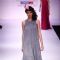 Model displays designer VJ Balhara's creation during the Lakme Fashion Week Day 3 in Mumbai. .