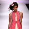 Model displays designer VJ Balhara's creation during the Lakme Fashion Week Day 3 in Mumbai. .