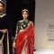 Model display creations by designer Sabyasachi during Lakme Fashion Week Day 3 in Mumbai. .