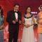 Dharamji with Rashmi Desai, Dipika Samson and Vaishnavi Dhanraj on India's Got Talent 3 Grand Finale
