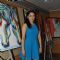 Neeru Bajwa poses during an Art Exhibition at Vivanta by Taj in Mumbai