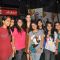 Dia Mirza with fans sales ticket of film 'Love Breakups Zindagi' at box office
